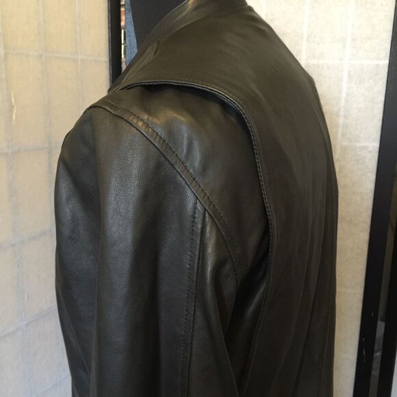 NWT BLK DNM NYC Mens BLACK genuine LEATHER JACKET Size Large goth grunge - Picture 5 of 7